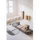 Canapé Modulable Hunter Zuiver Sofa 4,5 Places Assise de Salon Moderne Siège en Tissu Côtelé Couleur Mousse et Bois 87x100x417cm