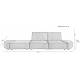 Canapé Modulable Hunter Zuiver Sofa 4,5 Places Assise de Salon Moderne Siège en Tissu Côtelé Couleur Mousse et Bois 87x100x417cm