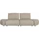 Canapé Modulable Hunter Zuiver Sofa 3 Places Assise de Salon Moderne Siège en Tissu Côtelé Couleur Sable et Bois 87x100x318cm