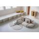 Canapé Modulable Hunter Zuiver Sofa 3 Places Assise de Salon Moderne Siège en Tissu Côtelé Couleur Sable et Bois 87x100x318cm