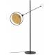Lampadaire Sirius Zuiver Lampe sur Pied Luminaire Moderne Eclairage Design en Verre Blanc et Métal Noir et Doré 30x97x141cm