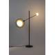Lampadaire Sirius Zuiver Lampe sur Pied Luminaire Moderne Eclairage Design en Verre Blanc et Métal Noir et Doré 30x97x141cm