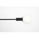 Lampadaire Sirius Zuiver Lampe sur Pied Luminaire Moderne Eclairage Design en Verre Blanc et Métal Noir et Doré 30x97x141cm