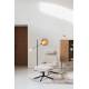 Lampadaire Sirius Zuiver Lampe sur Pied Luminaire Moderne Eclairage Design en Verre Blanc et Métal Noir et Doré 30x97x141cm