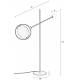 Lampadaire Sirius Zuiver Lampe sur Pied Luminaire Moderne Eclairage Design en Verre Blanc et Métal Noir et Doré 30x97x141cm