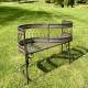 Banc Conversation Confident Causeuse Banquette en S en Métal Marron 40x74x108cm