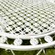Salon de Jardin Auguste Table et Chaises de Jardin Ensemble d'Extérieur en Métal Blanc