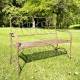 Banc Marguerite 2 Places Banquette de Jardin Fauteuil 2 Personnes en Métal Marron 51x91x112,5cm