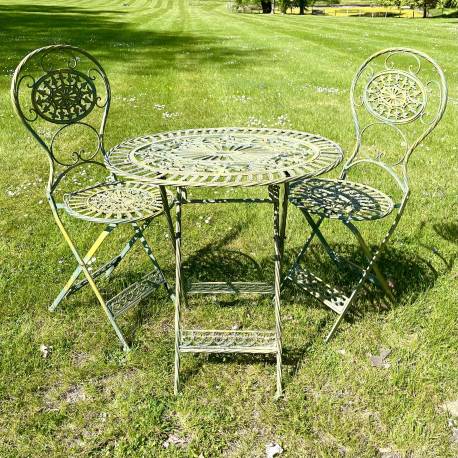 Ancienne Table ronde Jardin/pied fonte/jardin ancien/extérieur vintage Vert - Vendu Ancienne Table ronde Jardin/pied fonte/jardin ancien/extérieur vintage Vert - Vendu