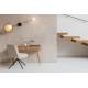 Lot de 2 Chaises Tyler Zuiver Assises de Table Pivotantes Sièges Modernes en Tissu Bouclette Crème et Métal Noir 47,5x64x84,5cm