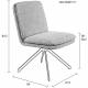 Lot de 2 Chaises Tyler Zuiver Assises de Table Pivotantes Sièges Modernes en Tissu Bouclette Crème et Métal Noir 47,5x64x84,5cm