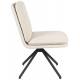 Lot de 2 Chaises Tyler Zuiver Assises de Table Pivotantes Sièges Modernes en Tissu Bouclette Crème et Métal Noir 47,5x64x84,5cm