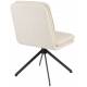 Lot de 2 Chaises Tyler Zuiver Assises de Table Pivotantes Sièges Modernes en Tissu Bouclette Crème et Métal Noir 47,5x64x84,5cm