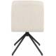 Lot de 2 Chaises Tyler Zuiver Assises de Table Pivotantes Sièges Modernes en Tissu Bouclette Crème et Métal Noir 47,5x64x84,5cm