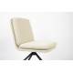 Lot de 2 Chaises Tyler Zuiver Assises de Table Pivotantes Sièges Modernes en Tissu Bouclette Crème et Métal Noir 47,5x64x84,5cm