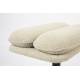 Pouf Tyler Zuiver Assise d'Appoint Moderne Repose-Pieds en Tissu Bouclette Crème et Métal Noir 44,5x47x60cm