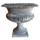 Vase Vasque Chambord Jardinière de Pilier Pot de Fleur Décoratif en Fonte Grise 47x51x51cm