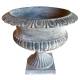 Vase Vasque Chambord Jardinière de Pilier Pot de Fleur Décoratif en Fonte Grise 47x51x51cm