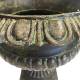 Vase Vasque Chambord Jardinière de Pilier Pot de Fleur Décoratif en Fonte Verte 47x51x51cm