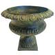 Vase Vasque Chambord Jardinière de Pilier Pot de Fleur Décoratif en Fonte Verte 47x51x51cm