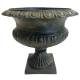 Vase Vasque Chambord Jardinière de Pilier Pot de Fleur Décoratif en Fonte Verte 47x51x51cm