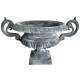 Grand Vase Vasque Chambord Jardinière de Pilier Pot de Fleur en Fonte Grise 47,5x55,5x80cm