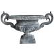 Grand Vase Vasque Chambord Jardinière de Pilier Pot de Fleur en Fonte Grise 47,5x55,5x80cm