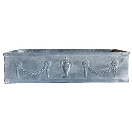 Balconnière Vasque Longue Bac Jardinière de Balcon ou Fenêtre en Fonte Grise 15x20,5x60cm