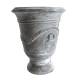 Vase Esprit Anduze Vasque Jardinière Pot de Fleurs Décoration Extérieure en Fonte Grise 40,5x40,5x51cm