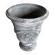 Vase Esprit Anduze Vasque Jardinière Pot de Fleurs Décoration Extérieure en Fonte Grise 40,5x40,5x51cm