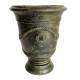 Vase Esprit Anduze Vasque Jardinière Pot de Fleurs Décoration Extérieure en Fonte Vert Anglais 40,5x40,5x51cm
