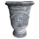 Vase Esprit Anduze Vasque Jardinière Pot de Fleurs Décoration Extérieure en Fonte Grise 55,5x55,5x71cm