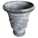 Vase Esprit Anduze Vasque Jardinière Pot de Fleurs Décoration Extérieure en Fonte Grise 55,5x55,5x71cm