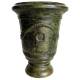 Vase Esprit Anduze Vasque Jardinière Pot de Fleurs Décoration Extérieure en Fonte Vert Anglais 55,5x55,5x71cm