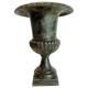 Grand Vase XXXXL Vasque Jardinière en Fonte Verte Style Médicis Pot de Fleur 81x81x126cm