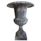 Grand Vase XXXXL Vasque Jardinière en Fonte Grise Style Médicis Pot de Fleur 81x81x126cm