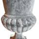 Grand Vase XXXXL Vasque Jardinière en Fonte Grise Style Médicis Pot de Fleur 81x81x126cm