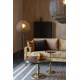 Lampadaire Meezan Dutchbone Luminaire Moderne Eclairage sur Pied en Métal Noir 48x48x143cm
