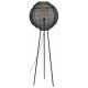 Lampadaire Meezan Dutchbone Luminaire Moderne Eclairage sur Pied en Métal Noir 48x48x143cm