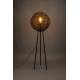 Lampadaire Meezan Dutchbone Luminaire Moderne Eclairage sur Pied en Métal Noir 48x48x143cm