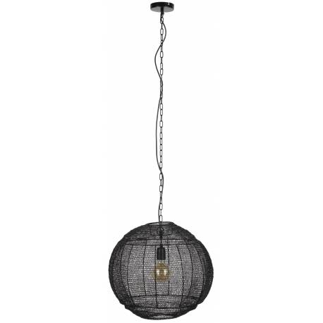 Suspension M Meezan Dutchbone Luminaire Moderne Eclairage en Métal Noir 48x48x151cm