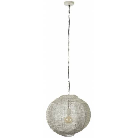 Suspension M Meezan Dutchbone Luminaire Moderne Eclairage en Métal Gris Sable 48x48x151cm