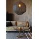 Suspension XL Meezan Dutchbone Luminaire Moderne Eclairage en Métal Noir 77x77x180cm