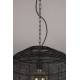 Suspension XL Meezan Dutchbone Luminaire Moderne Eclairage en Métal Noir 77x77x180cm