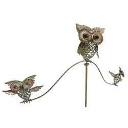 Décoration De Jardin En Métal Patiné Motif Faon - Environ 70 Cm De Haut Avec Tige - Style Rustique, Unique
