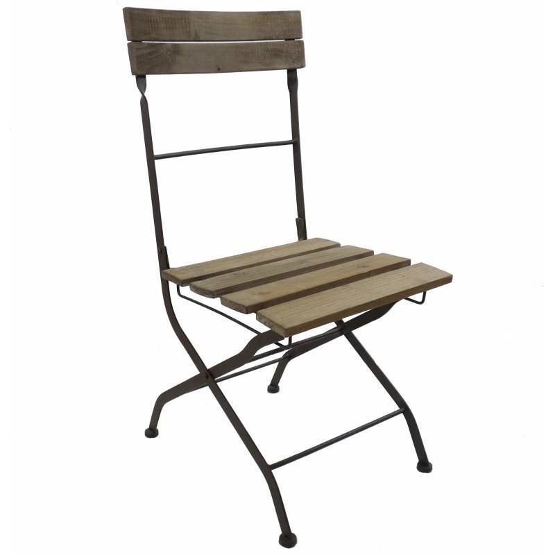 Chaise de cuisine ou de salon pliante design en bois et métal