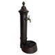 Fontaine à Poser Source en Fonte d'Aluminium Patinée Marron avec Robinet Fonctionnel en Laiton 26x35x72cm