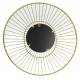 Miroir Soleil Glace Ronde Décoration Murale Moderne en Métal Doré 9x50x50cm