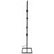 Lampadaire Vintage en Colonne Luminaire à Poser Eclairage 4 Ampoules en Métal Noir 30x30x140cm
