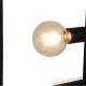 Lampadaire Vintage en Colonne Luminaire à Poser Eclairage 4 Ampoules en Métal Noir 30x30x140cm